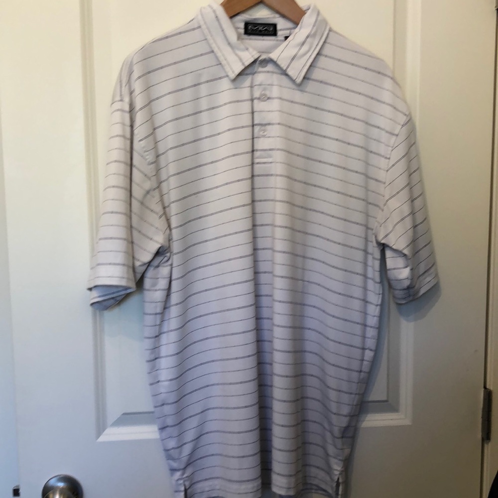 Mike Weir striped polo Large